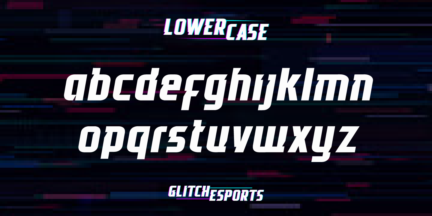 Example font Glitch Esports #5